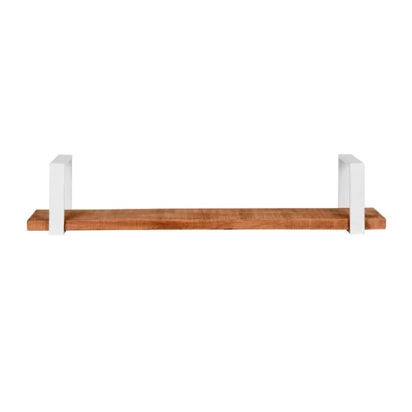 Wandboard Aus Mangoholz & Metall Weiß – Siza 1