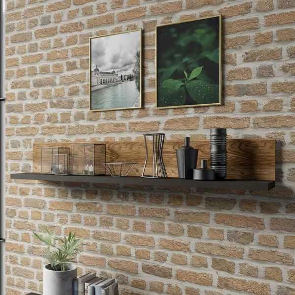 Wandboard In Fichte Holzoptik & Schwarz – Legano 1