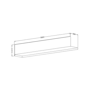 Wandboard In Fichte Holzoptik & Schwarz – Legano 12