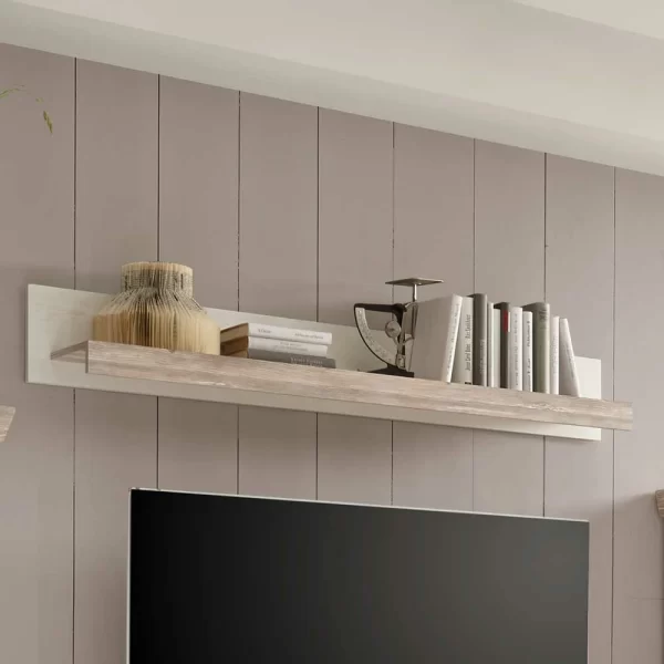 Wandboard In Weiß & Pinie Shabby Nedita Scandi Chic 1