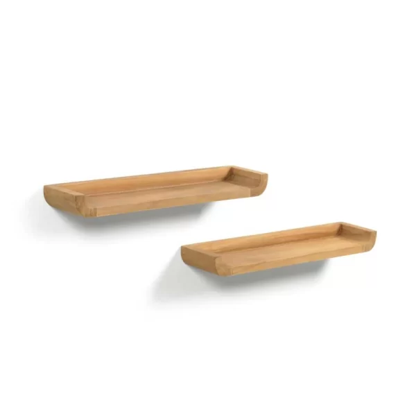Wandboards Aus Teak Massivholz – Matsy (2er Set) 1