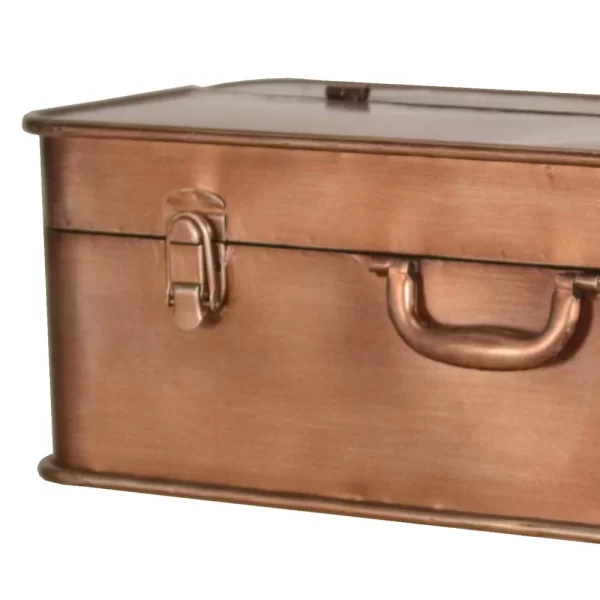 Wandkonsole In Koffer Optik Rommino Aus Metall Kupferfarben 5