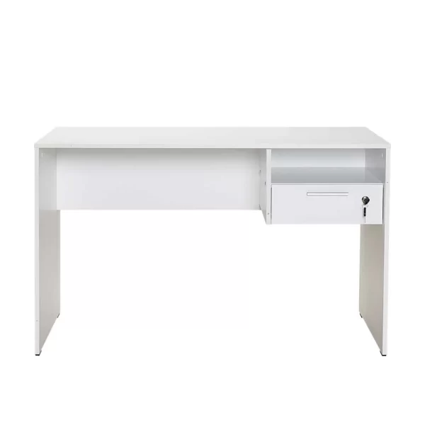 Weißer Schreibtisch Mit Schublade Abschließbar – Jossa 5