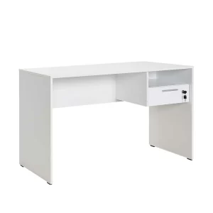 Weißer Schreibtisch Mit Schublade Abschließbar – Jossa 10