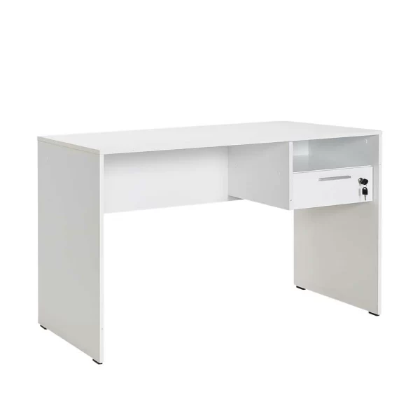 Weißer Schreibtisch Mit Schublade Abschließbar – Jossa 3