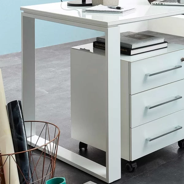 Weißes Büromöbel Set Mit Schreibtisch – Fidania (zweiteilig) 4