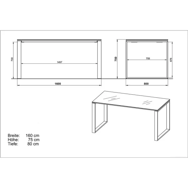 Weißes Büromöbel Set Mit Schreibtisch – Fidania (zweiteilig) 5
