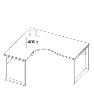 Winkel Schreibtisch In Eiche Grau Holzdekor – Xena 15
