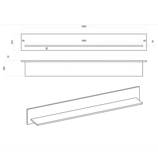 Wohnzimmer Wandboard In Weiß – 160cm Breit – Volicra 6